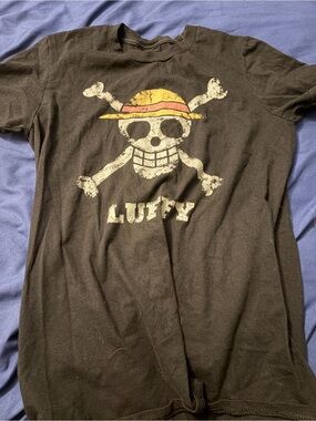 One Piece Luffy Skull Graphic Tee Size Small